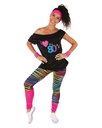 Costume legging années 80 - adulte - rose fluo