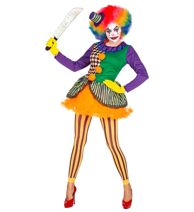 "EVIL JOKER" (robe avec tutu, collants sans pieds, mini chapeau)