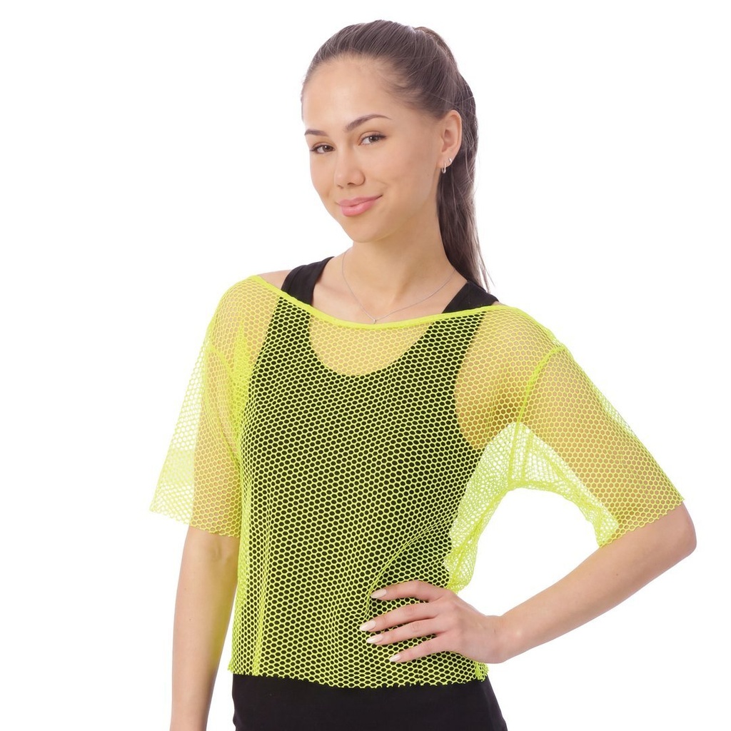 T-shirt résille - jaune fluo - adulte