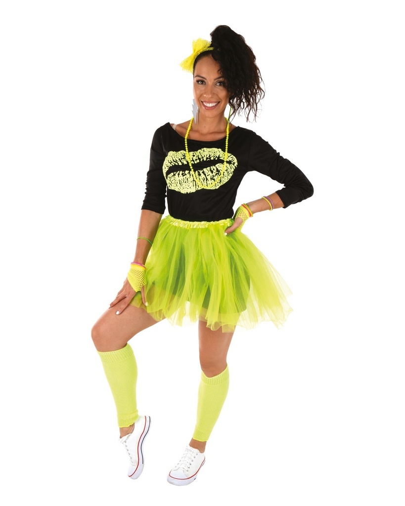 [PTC-22763] Costume tutu années 80 - adulte - jaune fluo