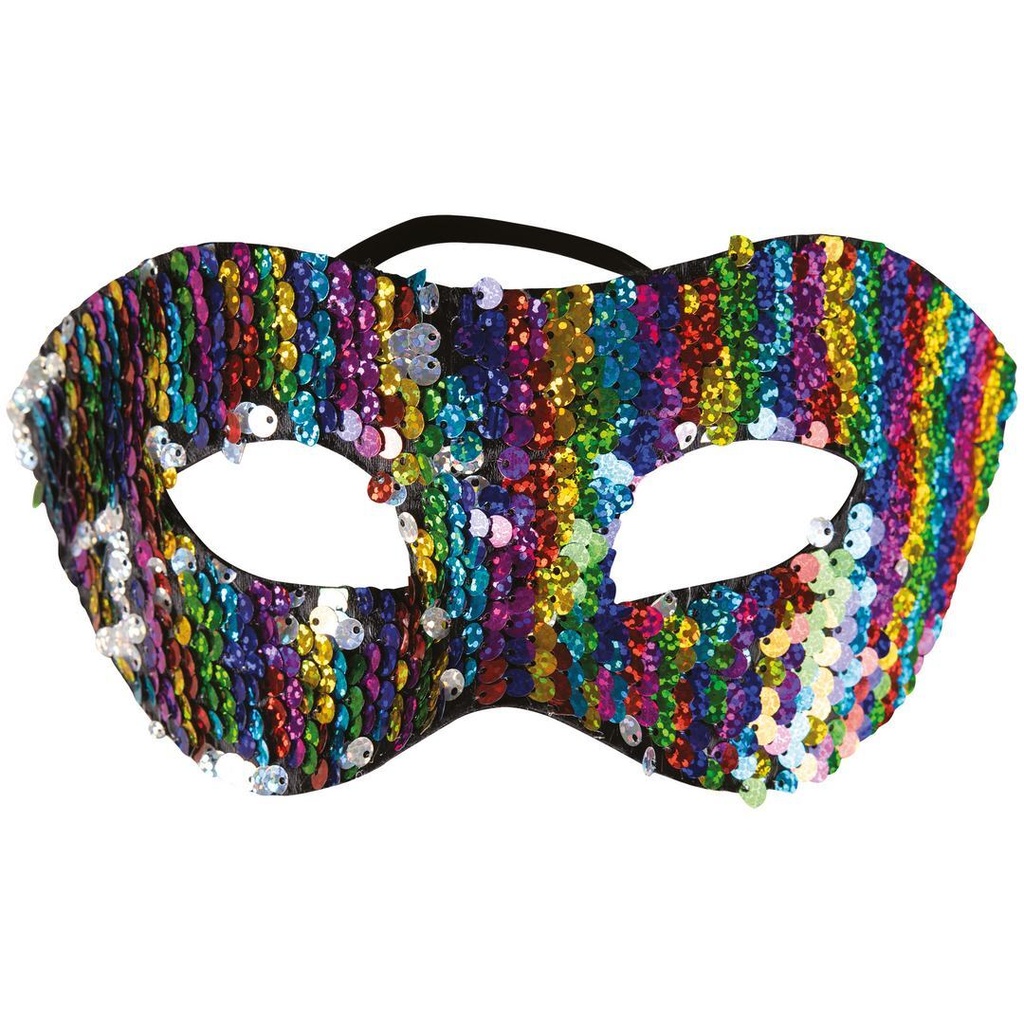 Loup à sequins réversible