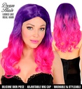 "PERRUQUE CHEVEUX DE REVE ROSE OMBRE" en boite PVC avec couleur