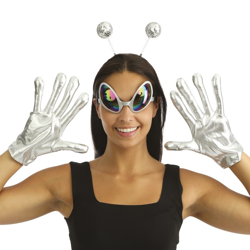 Set extra-terrestre - argent - adulte