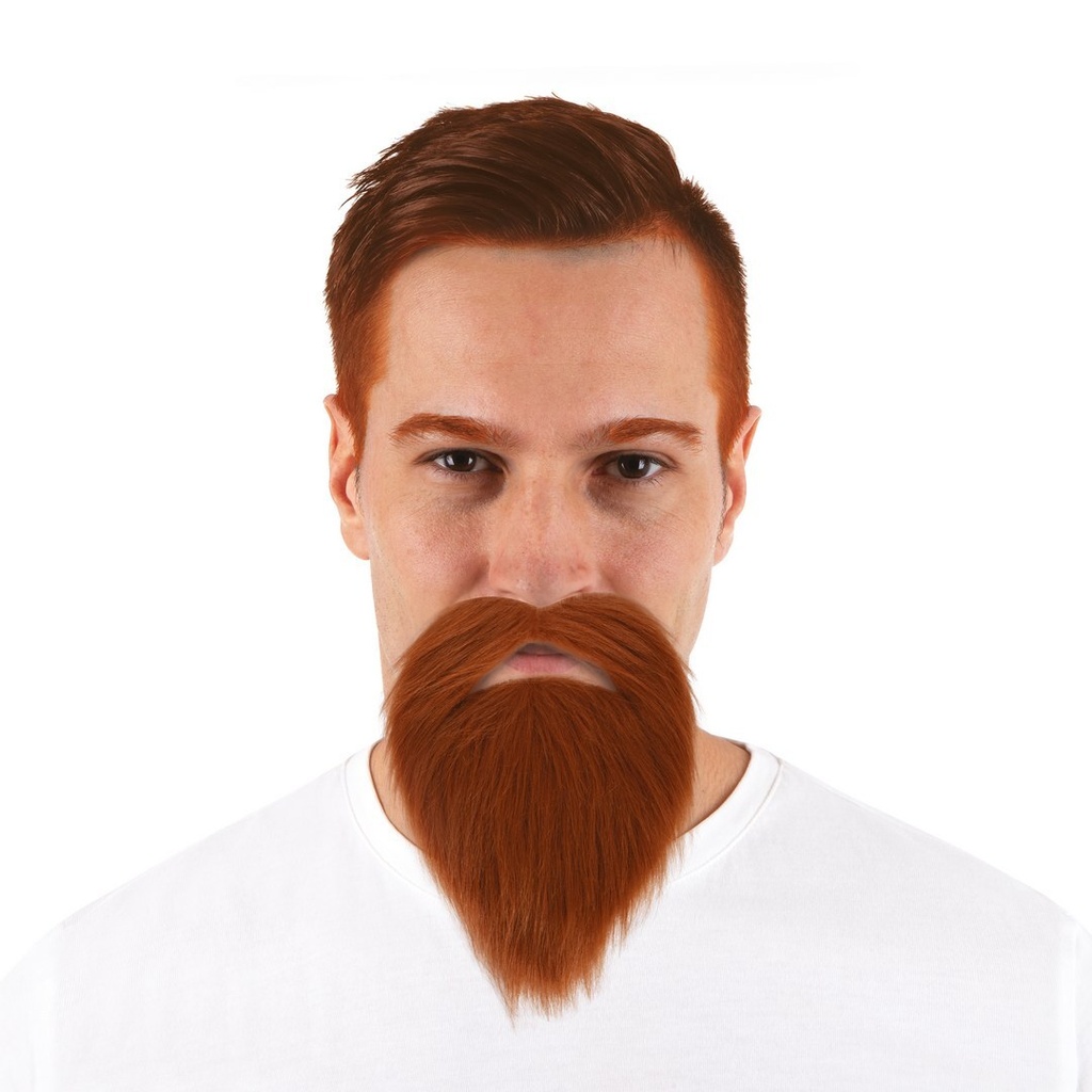 [PTC-23899] Moustache et barbe raide - roux