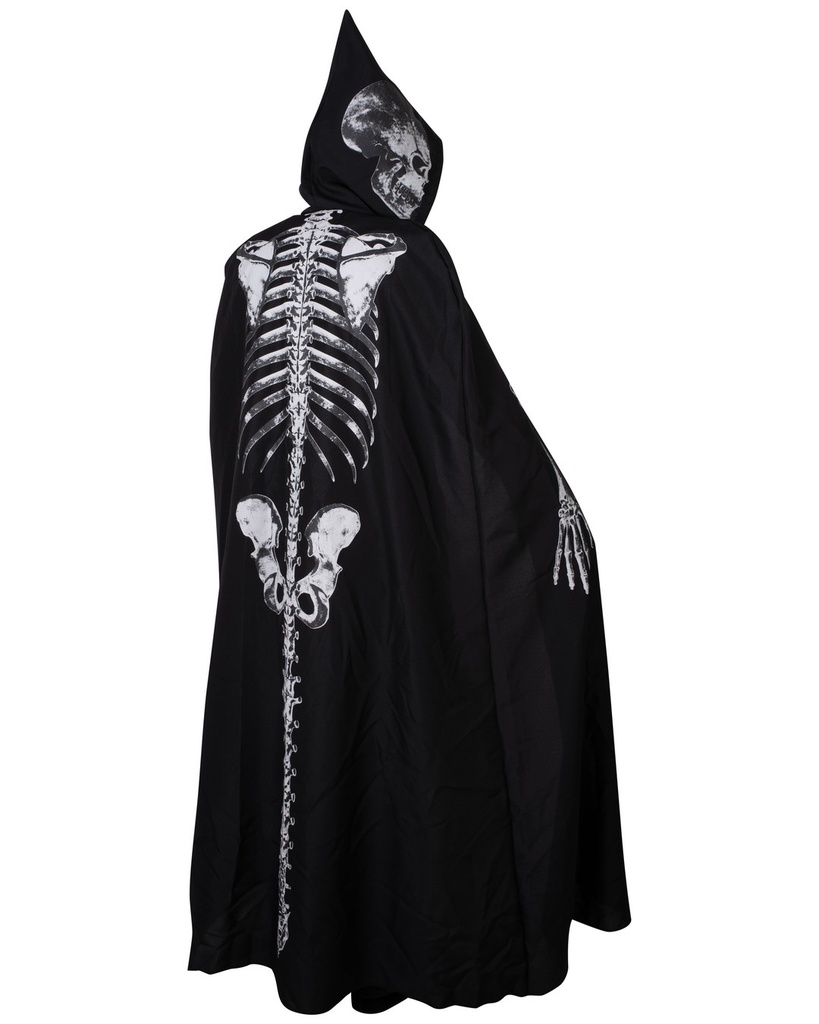 Cape squelette avec capuche - 150cm