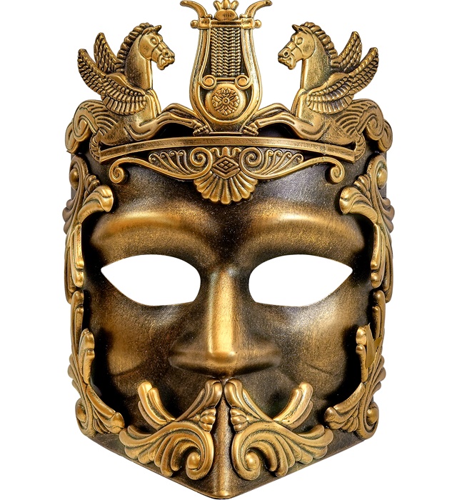 [03018] "MASQUE GREC ROMAIN OR"