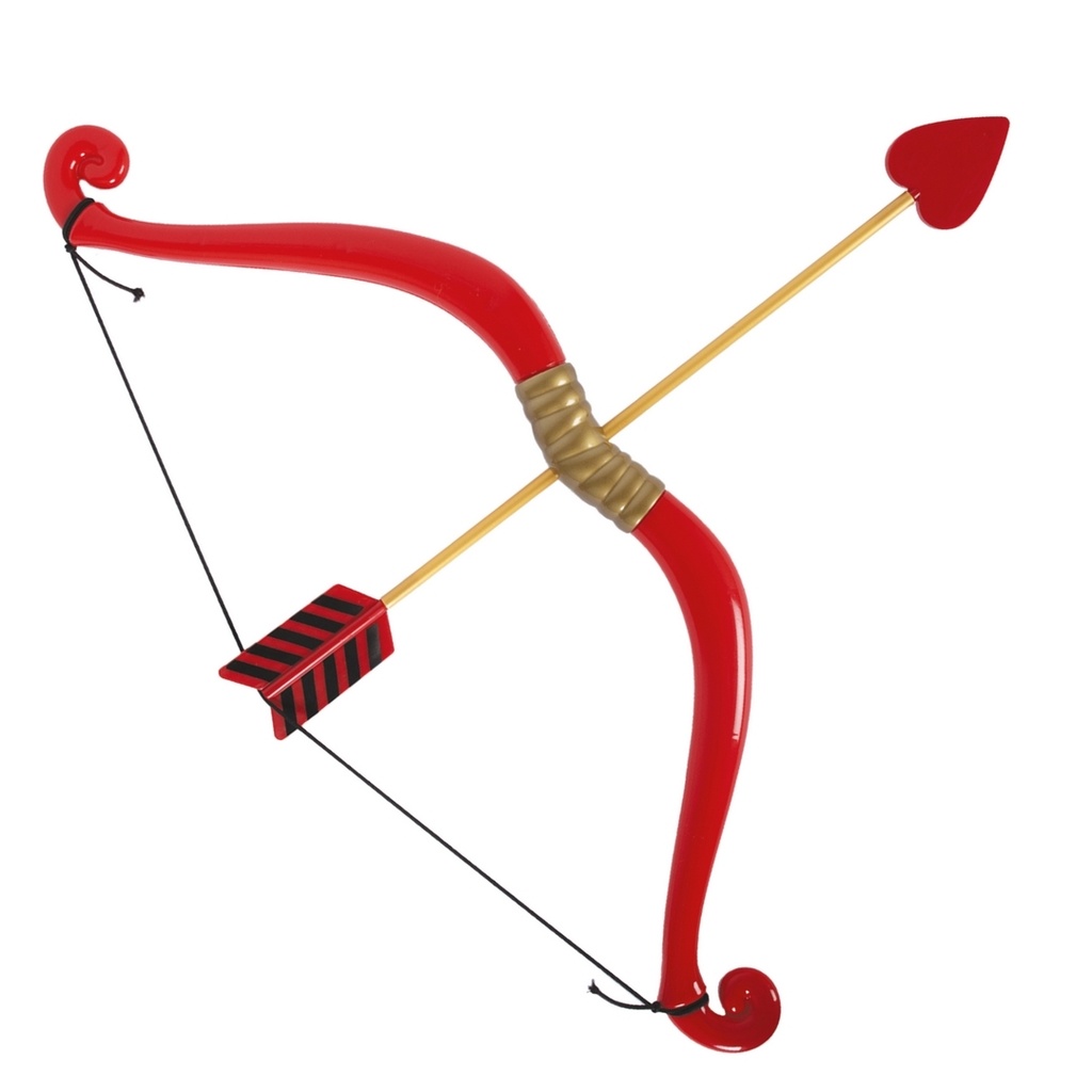 [PTC-24385] Arc de Cupidon avec flèche - rouge - 55cm
