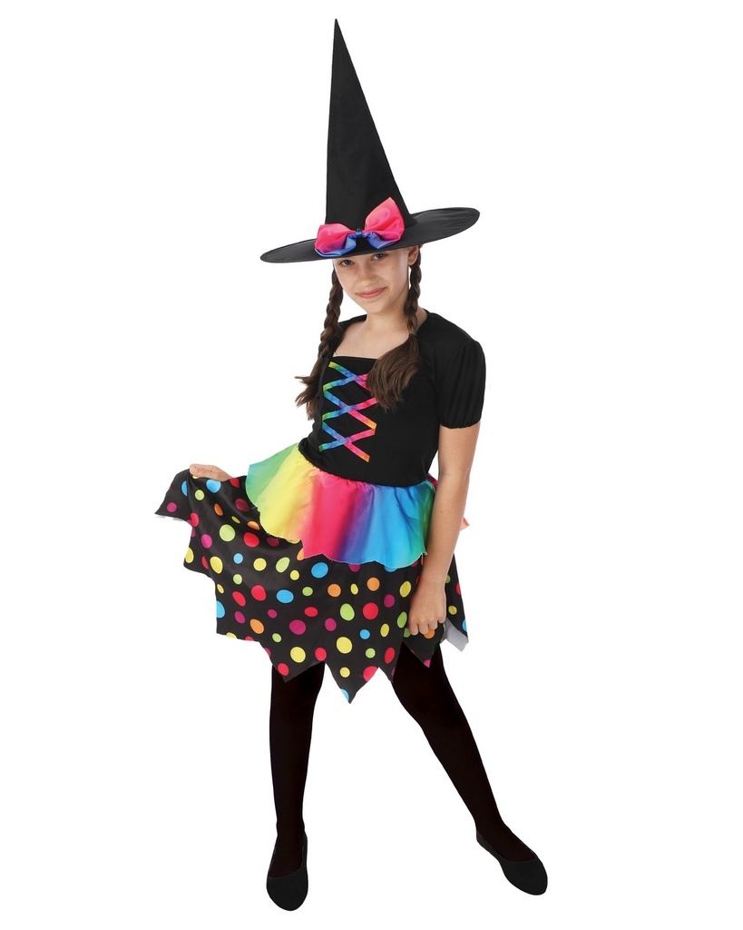 [PTC-24680] Costume sorcière multicolore - enfant (3-4 ans)