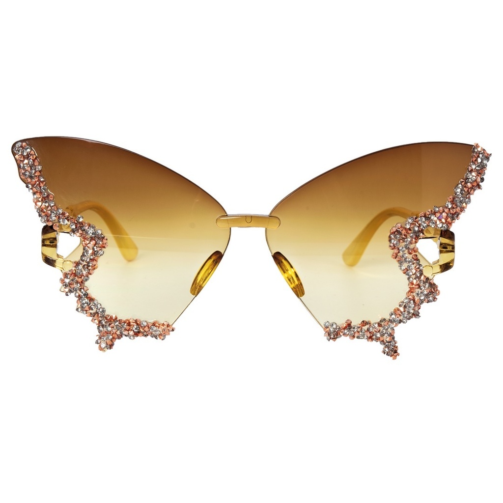 Lunettes papillon - or