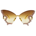 Lunettes papillon - or