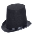 "MAXI CHAPEAU HAUT DE FORME NOIR EN FEUTRE" 20 cm