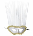 MASQUE ARGENT AVEC CRETE HOLOGRAPHIQUE"