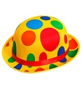 Satin "DOTTED CLOWN BOWLER HAT"