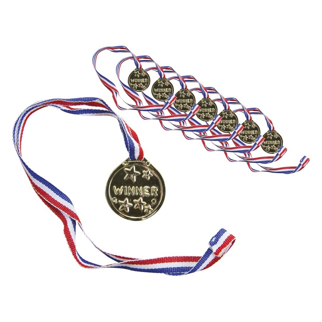 Médaille Winner - or - lot de 8