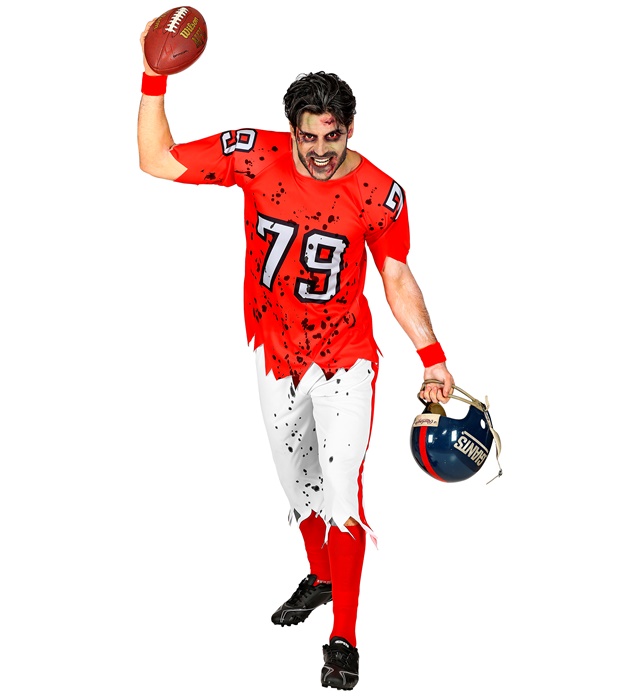 "JOUEUR DE FOOTBALL AMERICAIN ZOMBIE" (tee - shirt rembourré, pantalon)