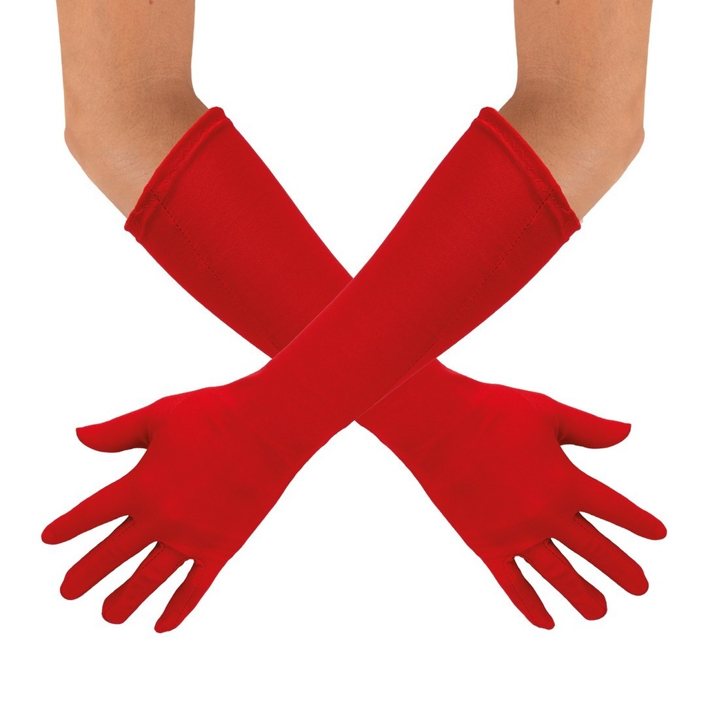 Gants longs - adulte - 40 cm - rouge