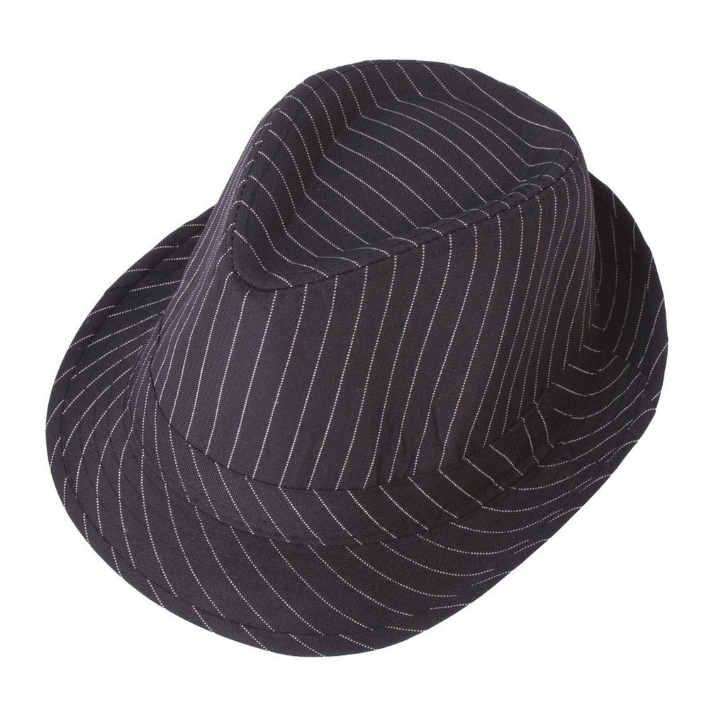 Chapeau borsalino - adulte - rayé noir et blanc
