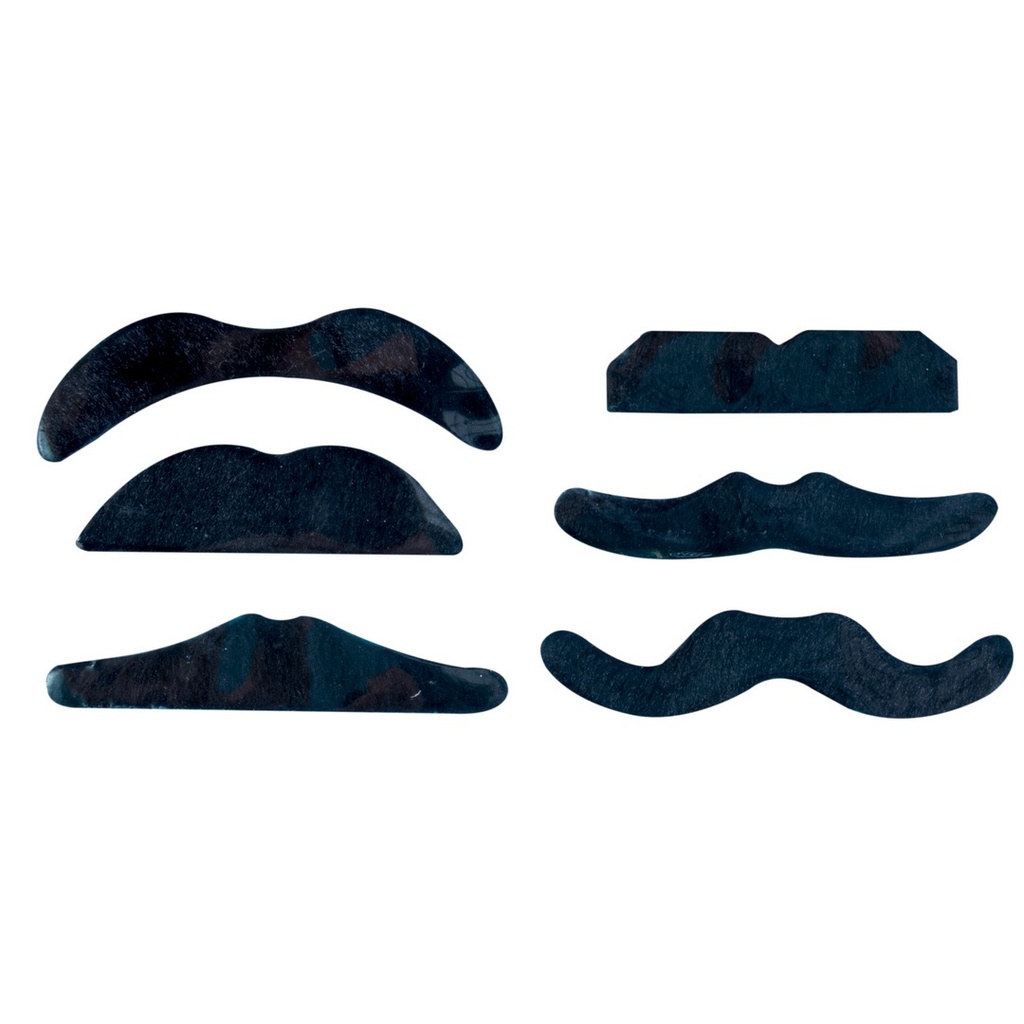 [PTC-44246] Moustaches - lot de 6 - noir