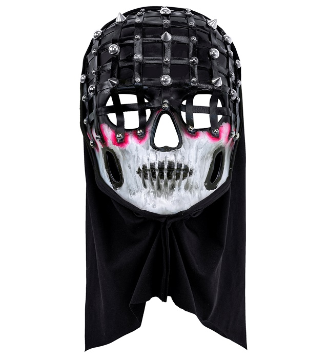 [03218] "MASQUE À CAPUCHE MORT-VIVANT CLOUTÉ"