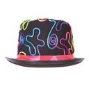 Chapeau haut de forme - multicolore fluo - adulte