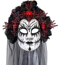 "MASQUE AUX ROSES NOIRES ET VOILE REINE DE LA MORT"