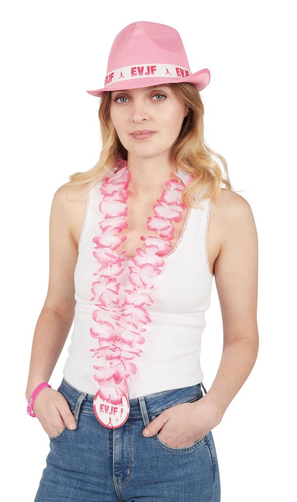 Collier hawaïen gros médaillon - Team EVJF