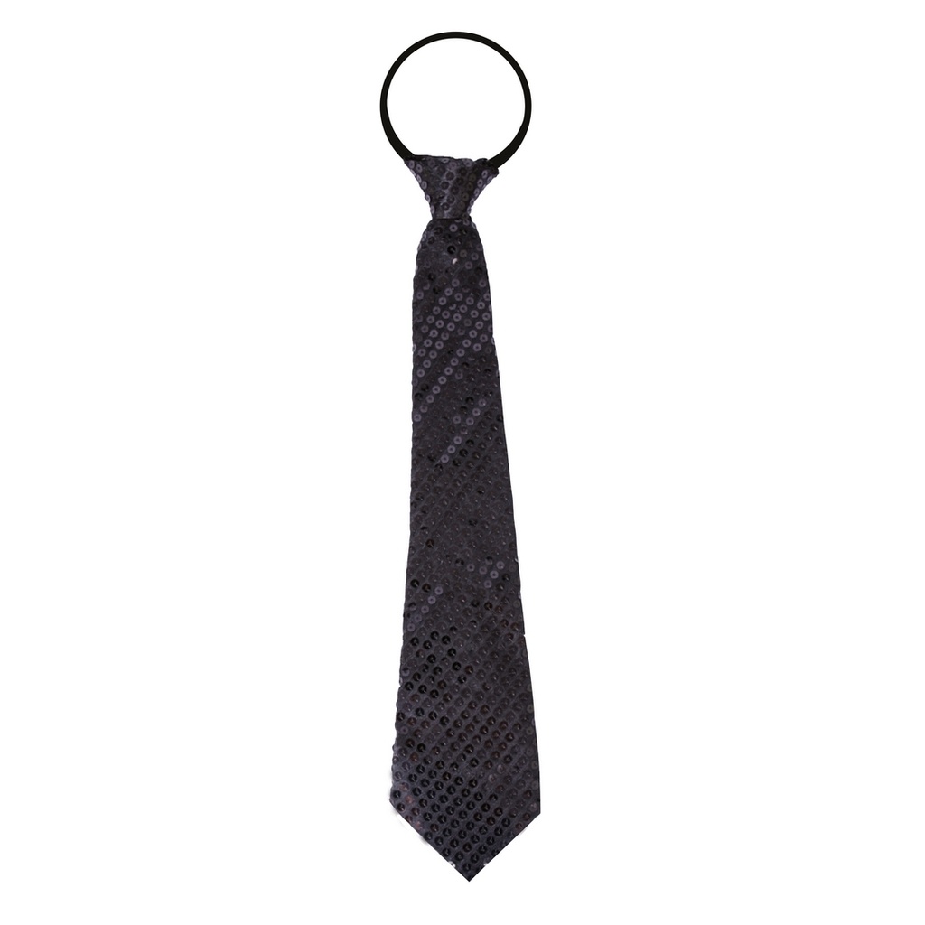 [PTC-60242] Cravate à sequins - noir