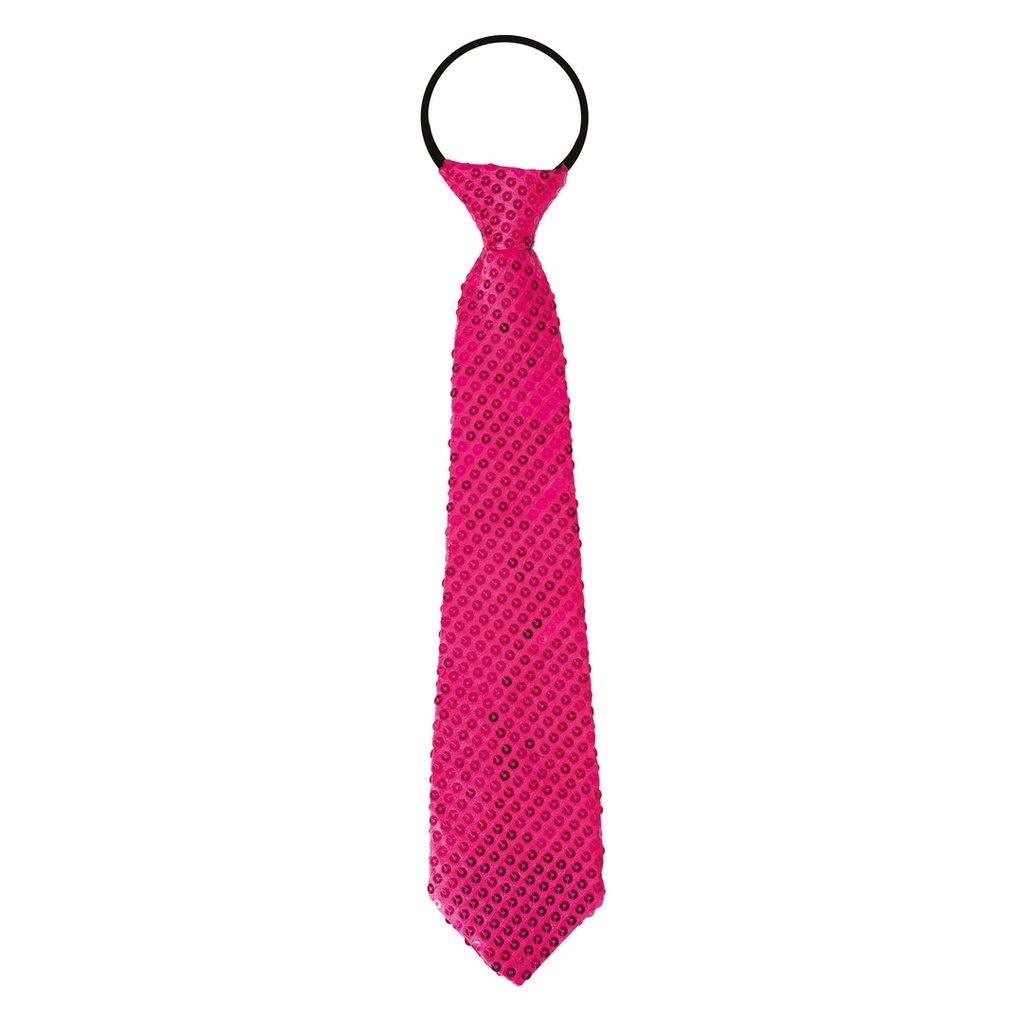 [PTC-60243] Cravate à sequins - rose