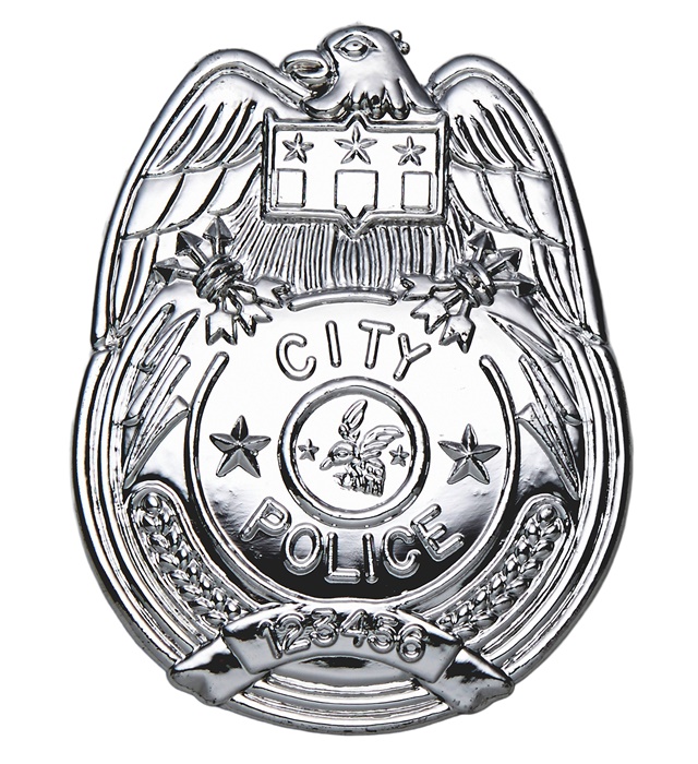 [0323P] "INSIGNE POLICE ARGENTE"