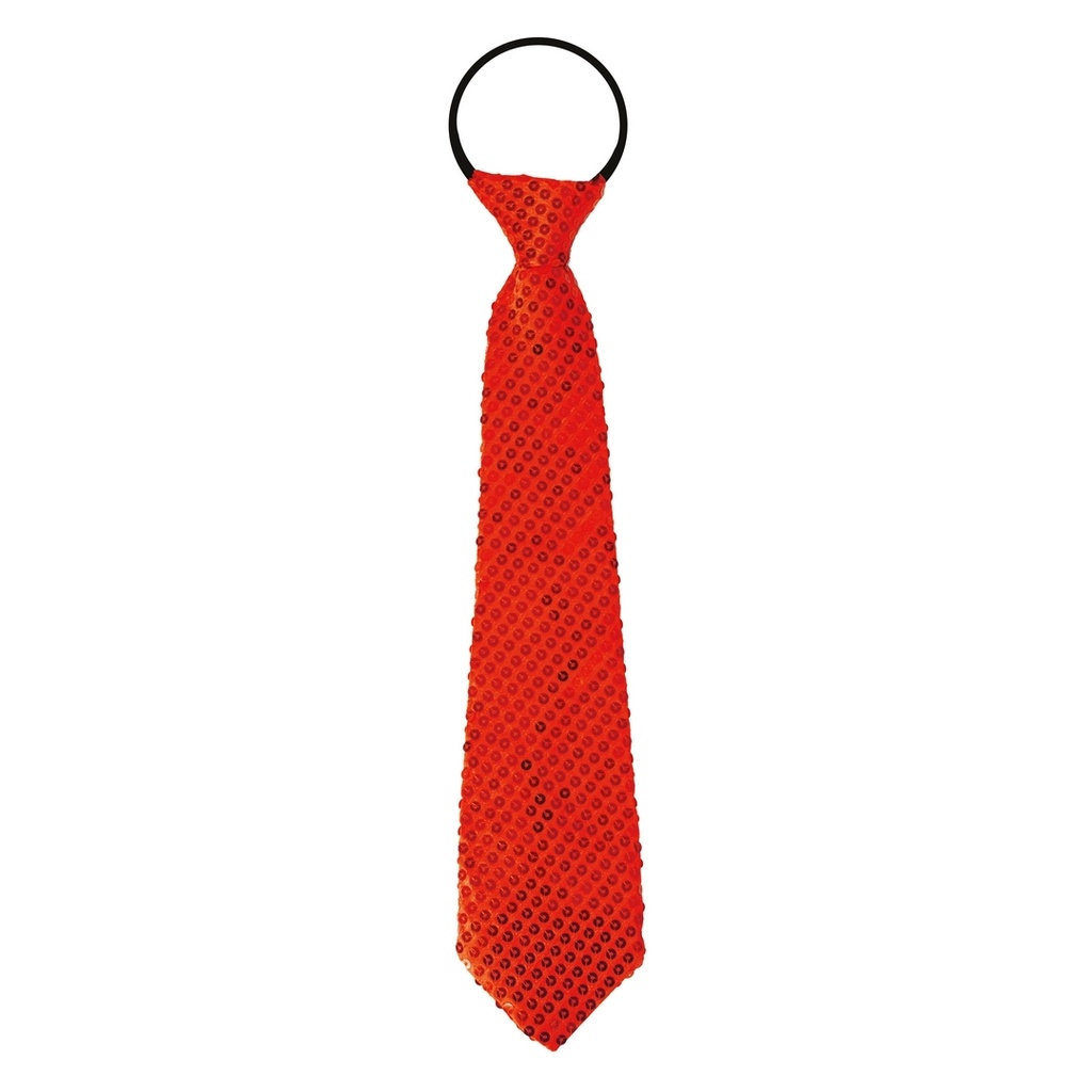 [PTC-60244] Cravate à sequins - rouge