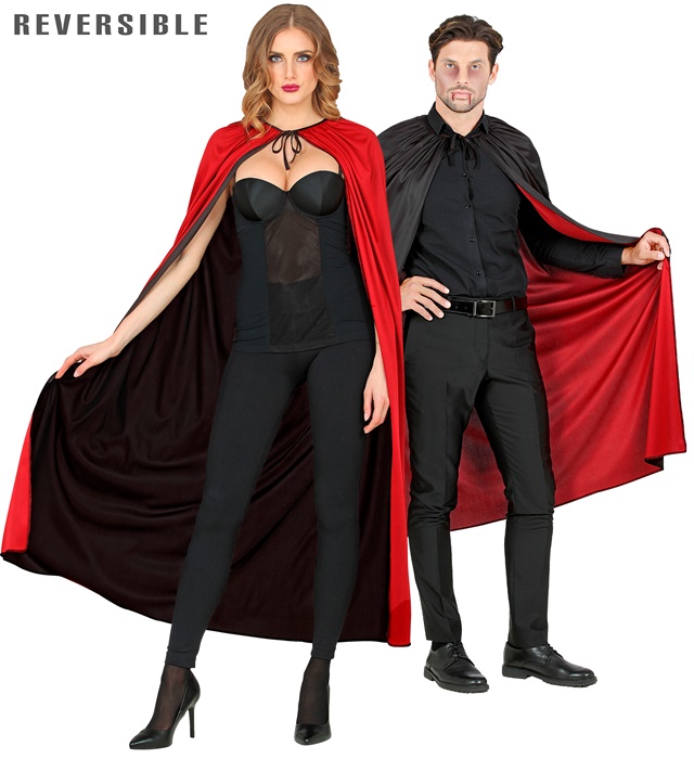 "MANTEAU REVERSIBLE NOIR/ROUGE" 130 cm
