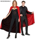 "MANTEAU REVERSIBLE NOIR/ROUGE" 130 cm