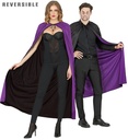 "MANTEAU REVERSIBLE NOIR/VIOLET" 130 cm
