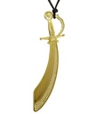 "COLLIER SABRE DE PIRATE OR"