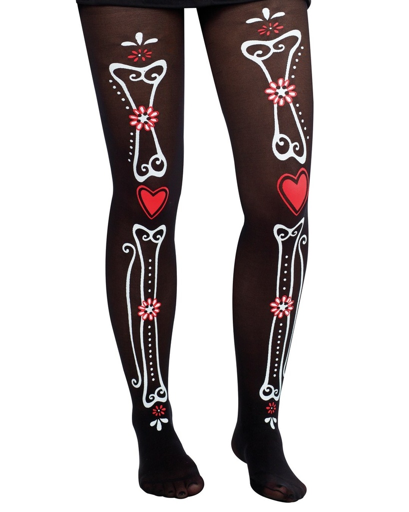 Collant opaque Day of the Dead - noir
