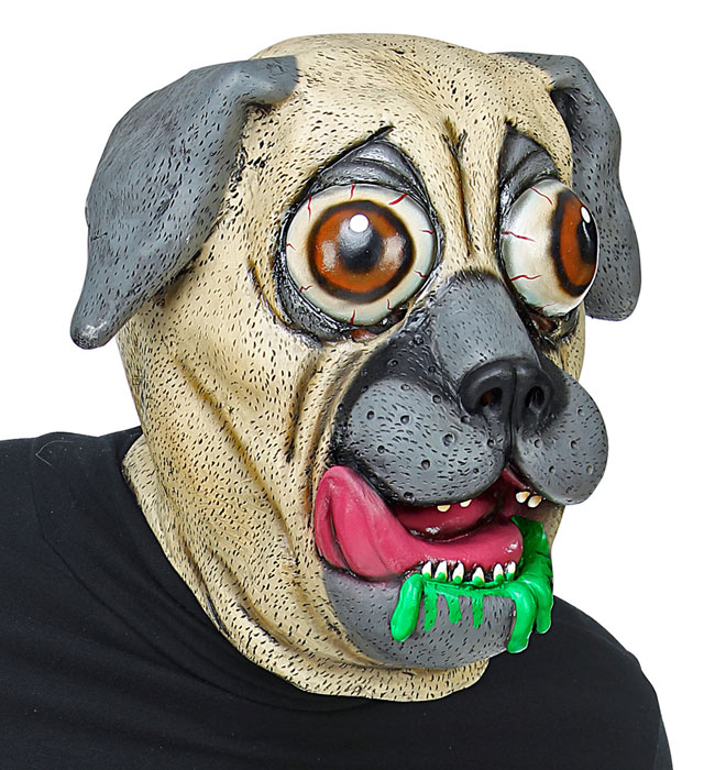 [03299] "MASQUE TÊTE ENTIÈRE BULLDOG À GROS YEUX"