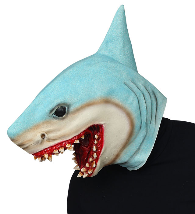 [03304] "MASQUE TÊTE ENTIÈRE REQUIN TUEUR"