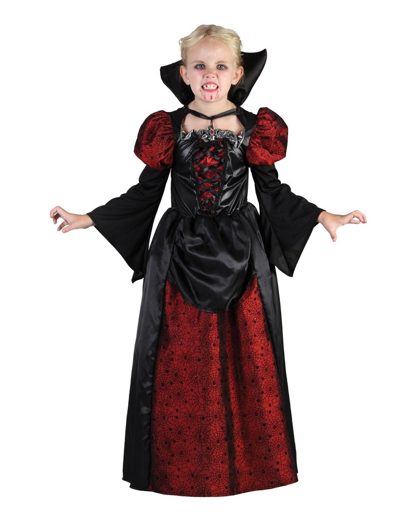 [PTC-81239] Costume vampiresse - enfant - noir, rouge (7-9 ans)