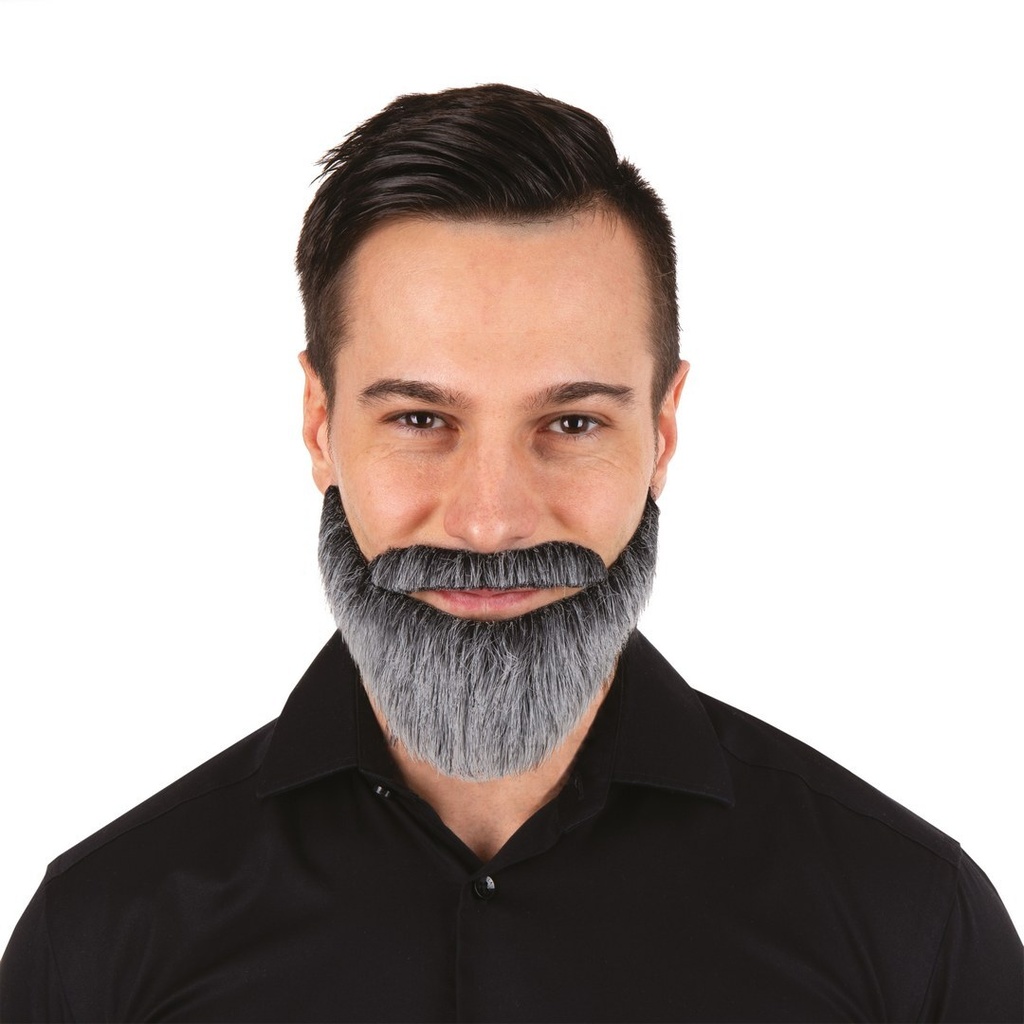 [PTC-89217] Moustache et barbe - gris