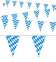 "GUIRLANDE DRAPEAU BAVIERE EN PVC" 10 m - adapté pour l'extérieur (20 drapeaux de taille 20x30 cm)