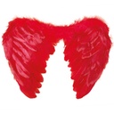 Ailes d'ange en plumes - 40 x 32 cm - rouge