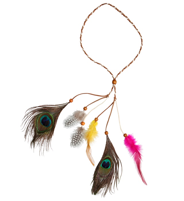 [03349] "BANDEAU AVEC PLUME INDIEN MULTICOULEUR"