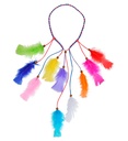 "BANDEAU AVEC PLUME INDIEN MULTICOULEUR"
