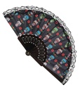 "EVENTAIL EN TISSU JOUR DES MORTS" 23 cm