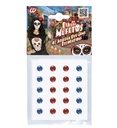 Set de "40 GEMMES ADHESIFS POUR DECORER LES YEUX - BLEU/AMBER"