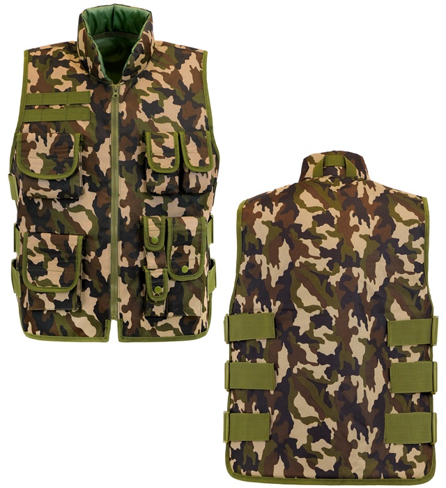 "GILET TACTIQUE CAMOUFLAGE MILITAIRE taille adulte"