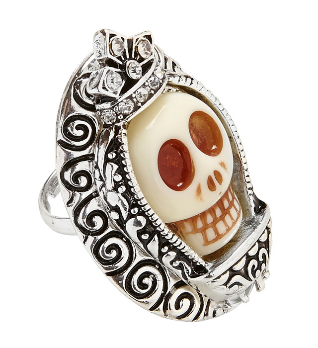 [03502] "BAGUE ARGENTéE AVEC CRANE BLANC ET STRASS"