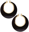 Paire de "BOUCLES D'OREILLES DISCONOIRES ET DOREES"