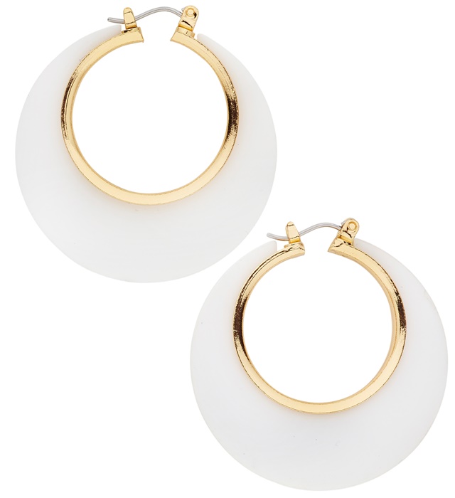 [03549] Paire de "BOUCLES D'OREILLES DISCOBLANCHES ET DORéES"