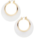 Paire de "BOUCLES D'OREILLES DISCOBLANCHES ET DORéES"